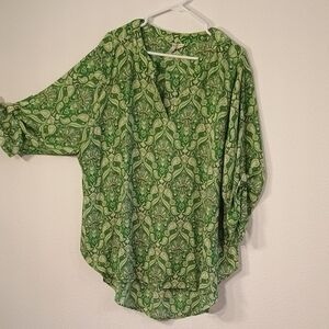 Cato Green Paisley Women's Blouse